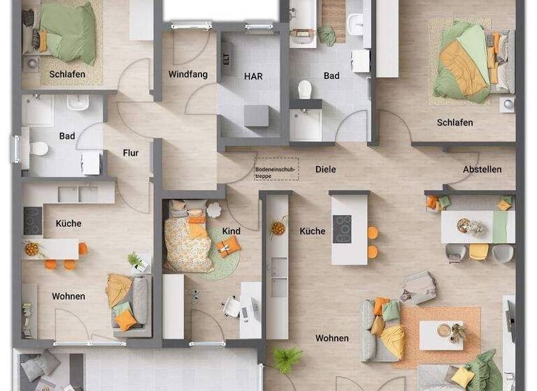 Bungalow zum Kauf - Erstbezug 892.900 € 6 Zimmer 158,9 m² 801 m² Grundstück Ober-Saulheim Saulheim 55291