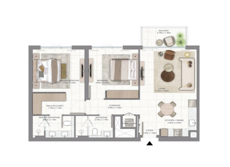 Wohnung zum Kauf - Erstbezug provisionsfrei 91,95 € 3 Zimmer 92 m² Dubai