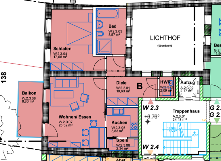 Wohnung zur Miete 780 € 2 Zimmer 68 m² 2. Geschoss Stadtplatz 10 - 14 Mühldorf Mühldorf a.Inn 84453
