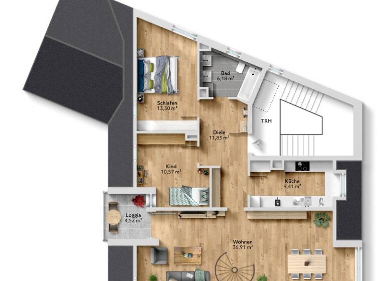 Wohnung zum Kauf 499.999 € 4 Zimmer 128 m²<br/>Wohnfläche Dachgeschoss<br/>Geschoss Dachau Dachau 85221