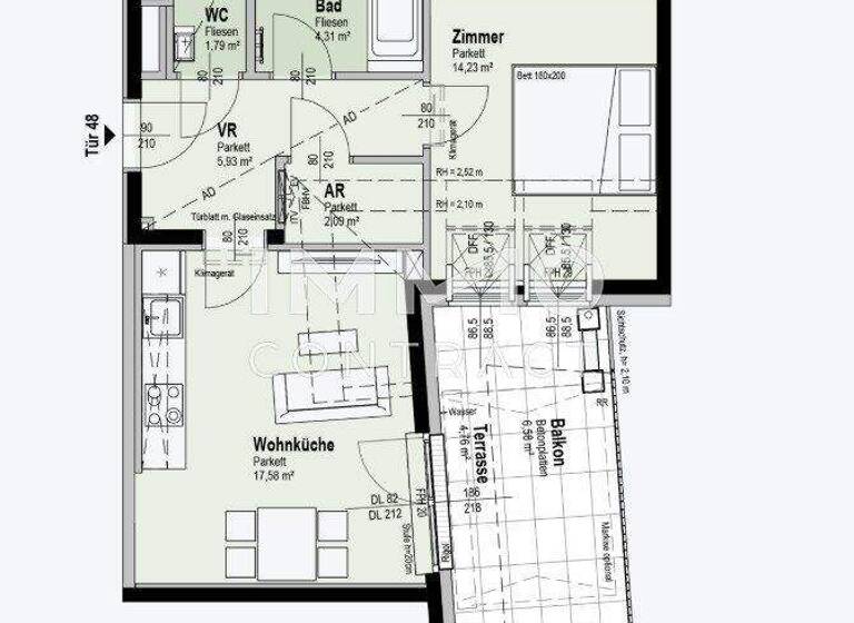 Wohnung zum Kauf - Erstbezug 346.000 € 2 Zimmer 45,9 m² 5. Geschoss Wien 1210
