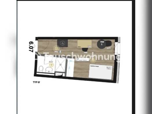 Penthouse zur Miete Tauschwohnung 940 € 1 Zimmer 22 m² 6. Geschoss Mariendorf Tempelhof-Schöneberg 12157