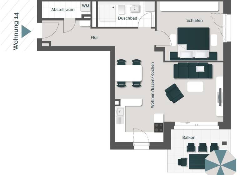 Wohnung zum Kauf - Erstbezug provisionsfrei 353.500 € 2 Zimmer 62 m² 5. Geschoss Bad Säckingen 79713