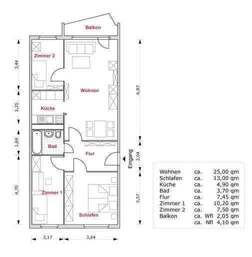 Wohnung zur Miete 534 € 4 Zimmer 73,7 m²<br/>Wohnfläche 3.<br/>Geschoss 19.12.2024<br/>Verfügbarkeit Ulan-Bator-Str. 69 Moskauer Platz Erfurt 99091