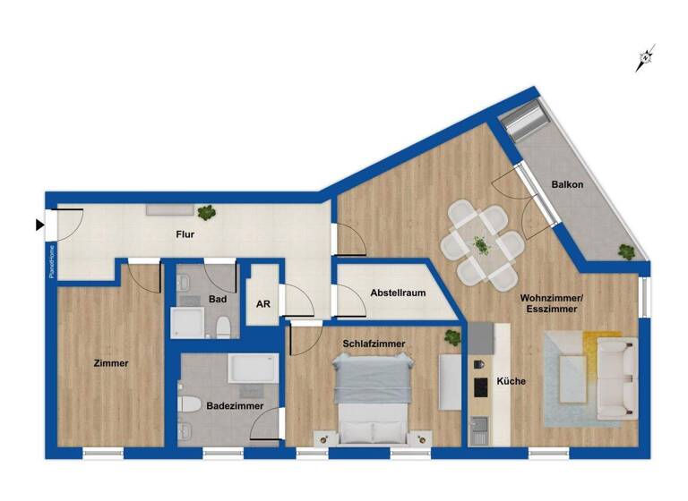 Wohnung zum Kauf 599.000 € 3 Zimmer 102,9 m² 1. Geschoss Altstadt Kiel 24103