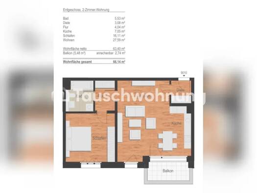 Wohnung zur Miete Tauschwohnung 900 € 2 Zimmer 66 m² EG Teltower Vorstadt Potsdam 14473