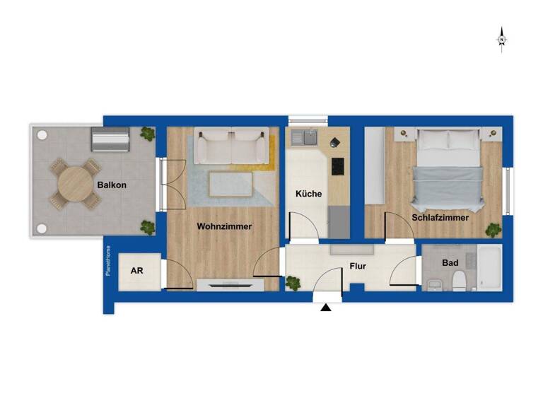 Wohnung zum Kauf 159.000 € 2 Zimmer 53,2 m² Nord Remscheid 42855
