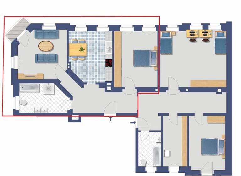 Wohnung zum Kauf provisionsfrei 200.000 € 2 Zimmer 77,5 m²<br/>Wohnfläche 1.<br/>Geschoss Burgkstraße 23 Löbtau-Nord Dresden 01159