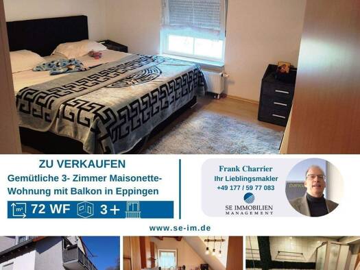 Wohnung zum Kauf 179.000 € 3 Zimmer 72 m² 3. Geschoss Mühlbach Eppingen 75031