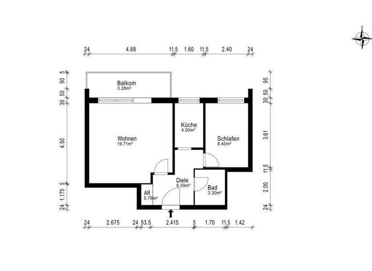 Wohnung zum Kauf 186.000 € 2 Zimmer 45,4 m² Heiligenhafen 23774