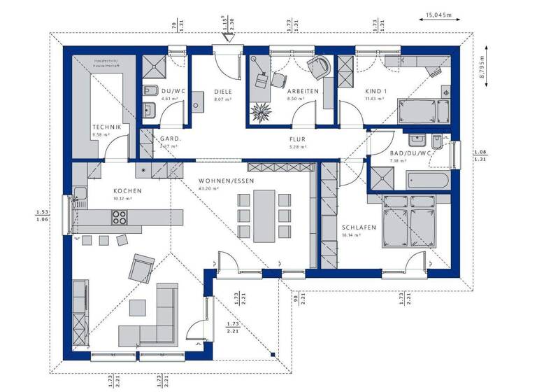 Haus zum Kauf 515.353 € 5 Zimmer 130 m² 462 m² Grundstück Beckum 59269