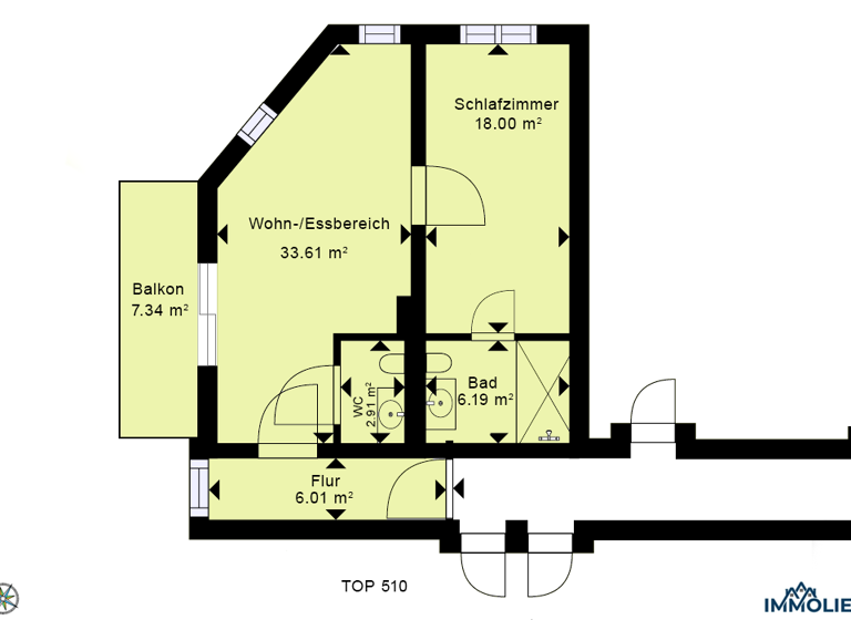 Penthouse zum Kauf provisionsfrei 349.000 € 2 Zimmer 59 m² 5. Geschoss Lindau 22 Fieberbrunn 6391