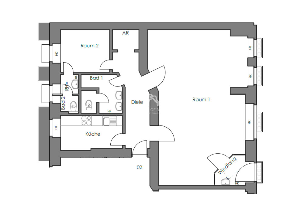 Bürofläche zum Kauf provisionsfrei 4.699 € 2 Zimmer 82,5 m²<br/>Bürofläche Niemetzstraße 11 Neukölln Berlin 12055