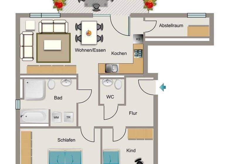 Wohnung zur Miete - Erstbezug nur mit Wohnberechtigungsschein 565 € 3 Zimmer 80,8 m² frei ab 01.08.2026 Querenburger Straße 47 Wiemelhausen Bochum 44789