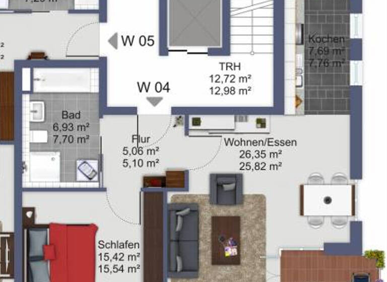 Wohnung zur Miete 770 € 2 Zimmer 67,6 m² 1. Geschoss Deggendorf 94469
