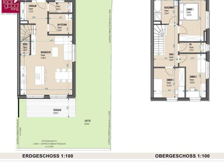 Reihenmittelhaus zum Kauf 449.000 € 4 Zimmer 100,9 m² Rehberg 3500