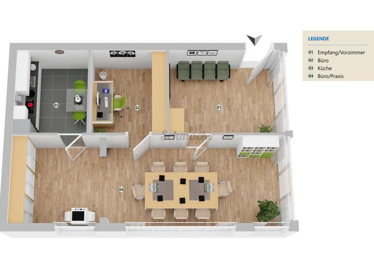 Bürofläche zur Miete 490 € 4 Zimmer 70 m² Bürofläche Heinitzstraße 69 Hochschulviertel Hagen 58097