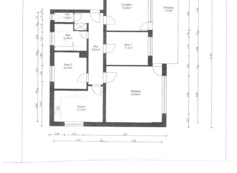 Wohnung zum Kauf 375.000 € 4 Zimmer 100,3 m² 1. Geschoss frei ab sofort Steigerwaldallee 13 Büchenbach Erlangen 91056