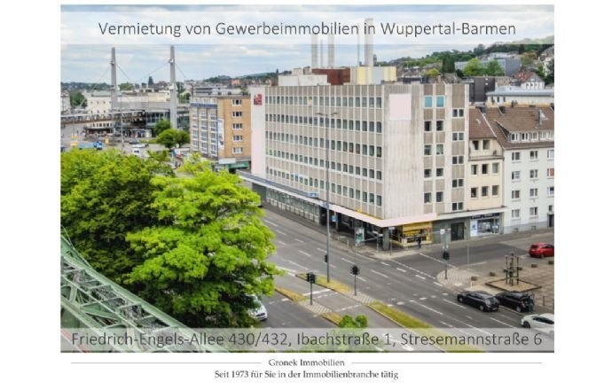 Praxisfläche zur Miete 9,50 € 7 Zimmer 435 m²<br/>Bürofläche Friedrich-Engels-Allee 430 Friedrich-Engels-Allee Wuppertal 42283