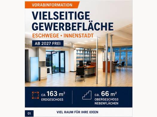 Ladenfläche zur Miete provisionsfrei 163 m² Verkaufsfläche Eschwege Eschwege 37269