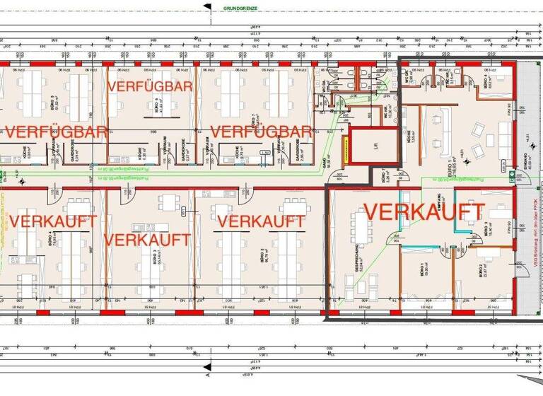 Büro zum Kauf - Erstbezug 210.150 € 70,1 m² Bürofläche Gries Graz 8055