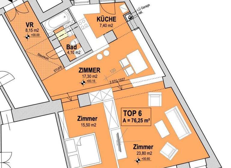 Wohnung zum Kauf 450.000 € 2 Zimmer EG frei ab 01.04.2029 Mondscheingasse Wien 1070