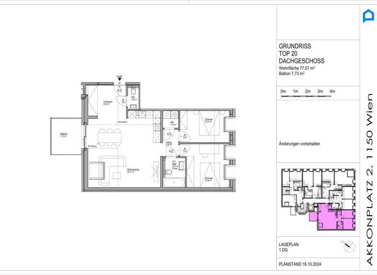 Wohnung zum Kauf - Erstbezug 647.000 € 4 Zimmer 77,1 m² 1. Geschoss Wien,Rudolfsheim-Fünfhaus 1150