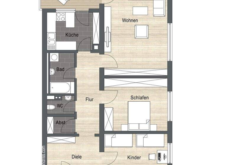 Wohnung zum Kauf 289.000 € 3 Zimmer 90 m² 4. Geschoss Biberach Heilbronn-Biberach 74078