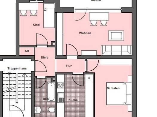 Wohnung zur Miete 550 € 3 Zimmer 66,2 m² EG Wassertrüdingen Wassertrüdingen 91717