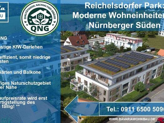 Terrassenwohnung zum Kauf - Neubau provisionsfrei 470.419 € 3 Zimmer 80,3 m² EG Reichelsdorfer Hauptstraße 97 Reichelsdorf Nürnberg 90453