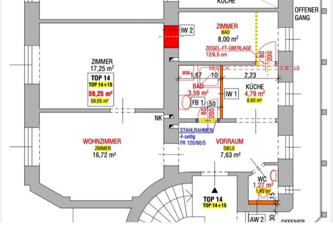 Wohnung zum Kauf 328.900 € 3 Zimmer 59 m²<br/>Wohnfläche 1.<br/>Geschoss Holochergasse Wien 1150