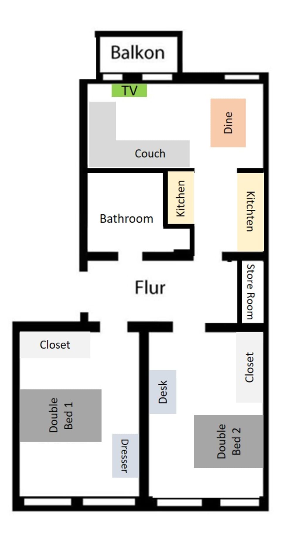 Wohnung zur Miete Wohnen auf Zeit 3.745 € 4 Zimmer 95 m²<br/>Wohnfläche ab sofort<br/>Verfügbarkeit Strelitzerstraße Mitte Berlin 10115