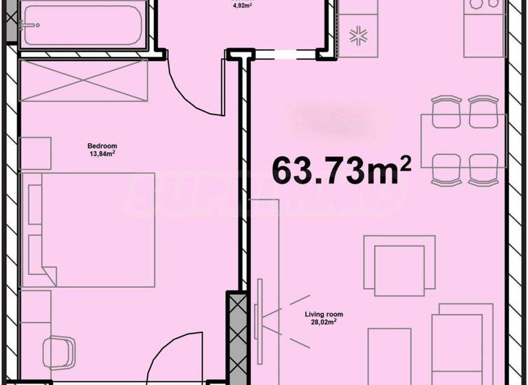 Studio zum Kauf 191.803 € 3 Zimmer 75,2 m² Sofia