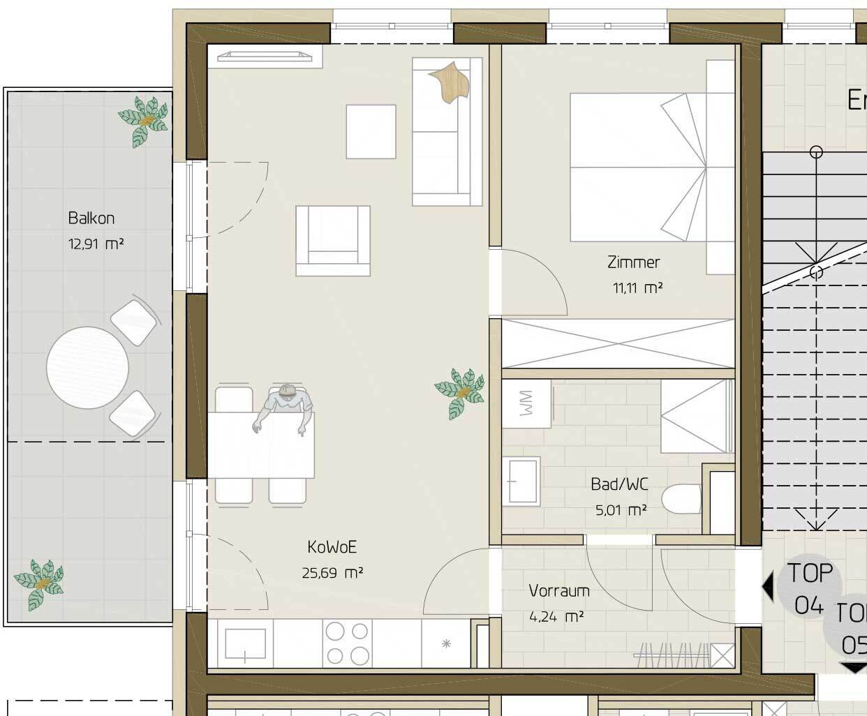 Wohnung zum Kauf provisionsfrei 251.867 € 2 Zimmer 46,1 m²<br/>Wohnfläche Göstinger Straße Eggenberg Graz 8020