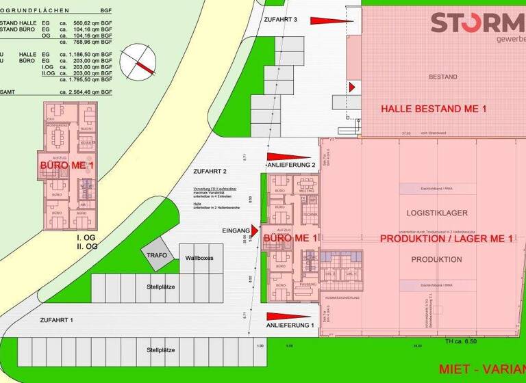 Halle/Industriefläche zur Miete - Erstbezug provisionsfrei 1.186,5 m² Lagerfläche Baesweiler 52499