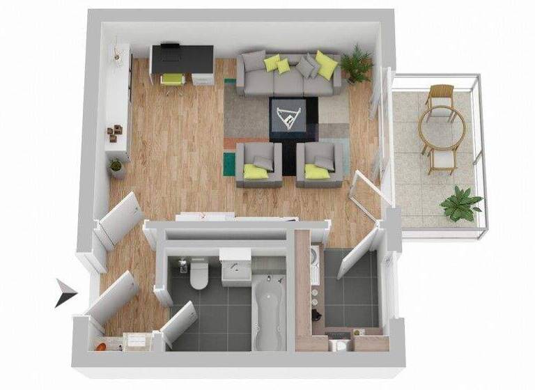 Studio zum Kauf provisionsfrei 129.000 € 1 Zimmer 31,2 m² Bietigheim Bietigheim-Bissingen 74321