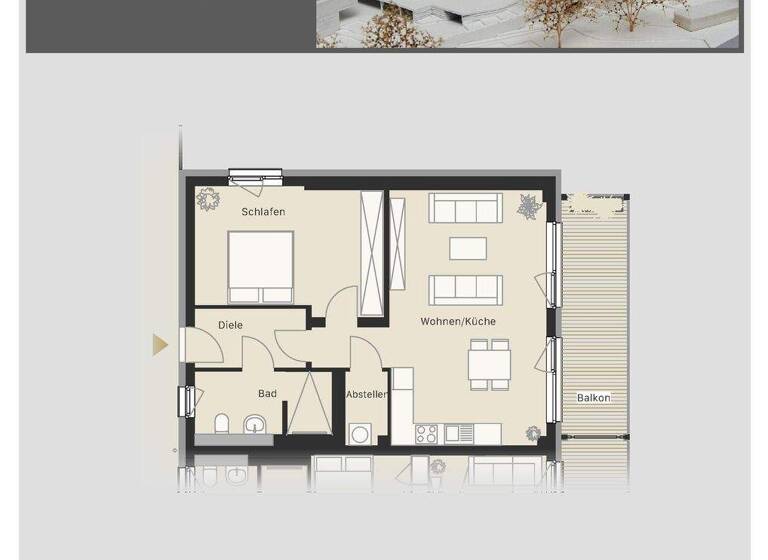 Wohnung zur Miete - Erstbezug 900 € 2 Zimmer 57 m² frei ab sofort Leopoldstraße 65 Coburg 96450