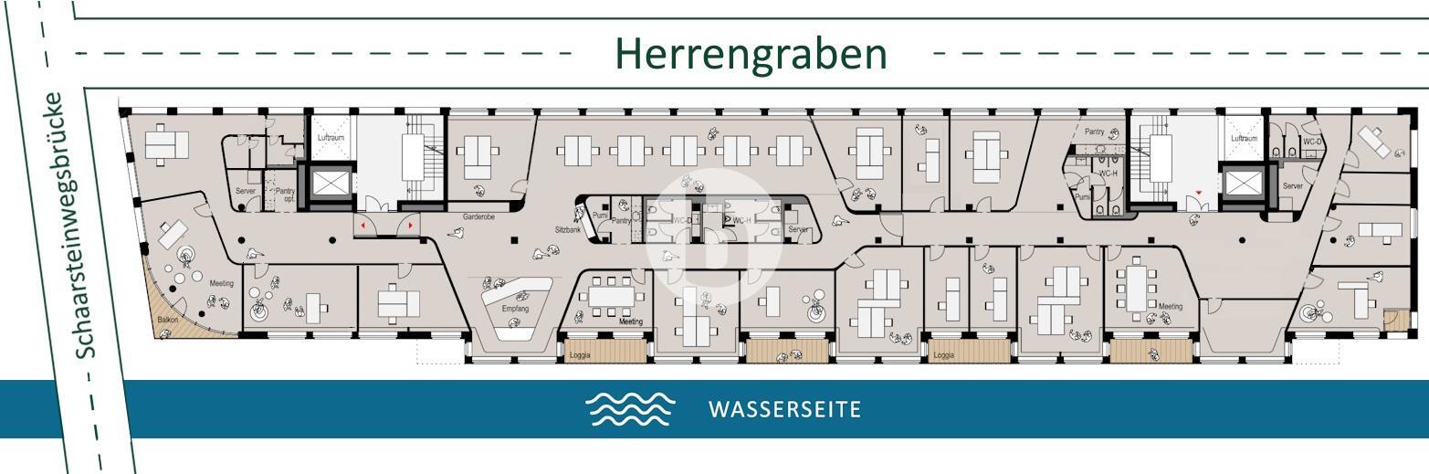 Bürofläche zur Miete provisionsfrei 21,50 € 1.000 m²<br/>Bürofläche Neustadt Hamburg 20459