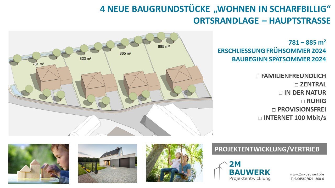 Grundstück zum Kauf provisionsfrei 115.050 € 885 m²<br/>Grundstück Scharfbillig 54636