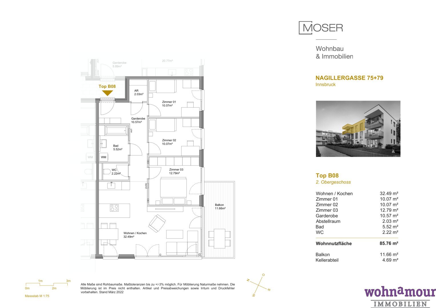 Wohnung zum Kauf 900.000 € 4 Zimmer 85,8 m²<br/>Wohnfläche 2.<br/>Geschoss Innsbruck Innsbruck 6020