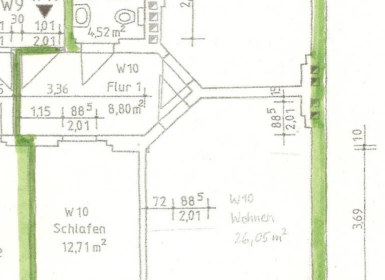 Wohnung zum Kauf 75.000 € 3 Zimmer 80 m² 4. Geschoss Emmerichstr. 61 Innenstadt Görlitz 02826