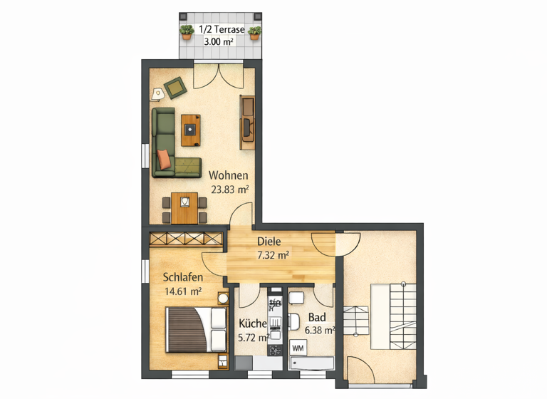 Wohnung zum Kauf 64.999 € 2 Zimmer 59 m² Augustusburg 09573