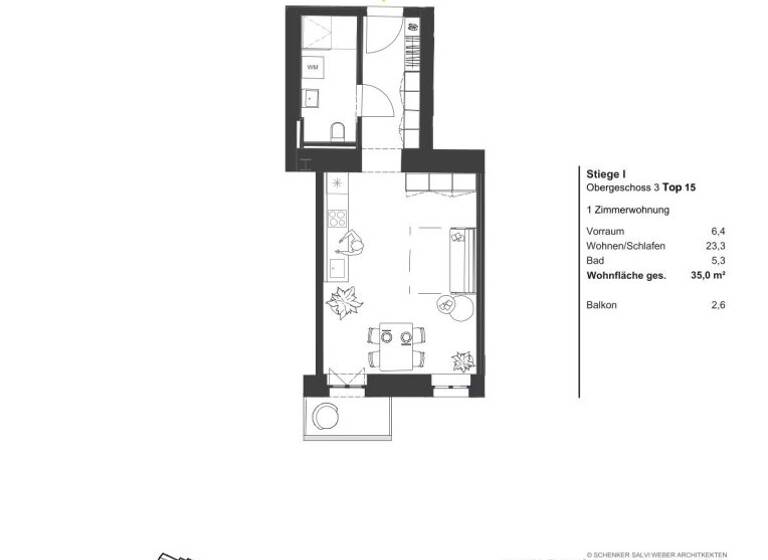 Studio zum Kauf - Erstbezug 288.900 € 1 Zimmer 35 m² Wien 1030