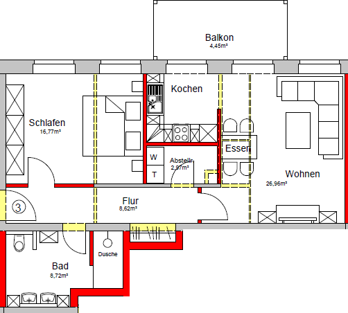 Maisonette zur Miete 605 € 2 Zimmer 67,1 m²<br/>Wohnfläche EG<br/>Geschoss ab sofort<br/>Verfügbarkeit Stettiner Str. 20 Neustadt Quakenbrück 49610