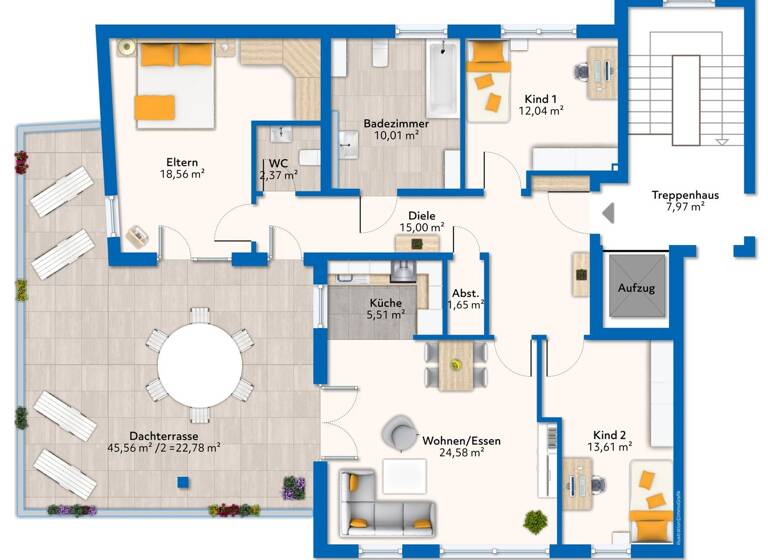 Wohnung zur Miete - Erstbezug 1.420 € 4 Zimmer 128 m² 1. Geschoss Landau 94405