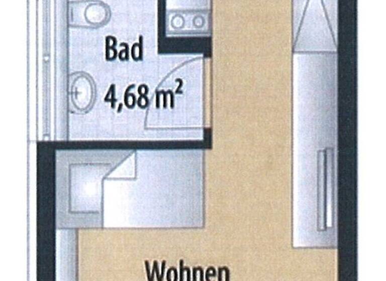 Studio zur Miete 485 € 1 Zimmer 30 m² 3. Geschoss frei ab sofort Haidenhof-Süd Passau 94032
