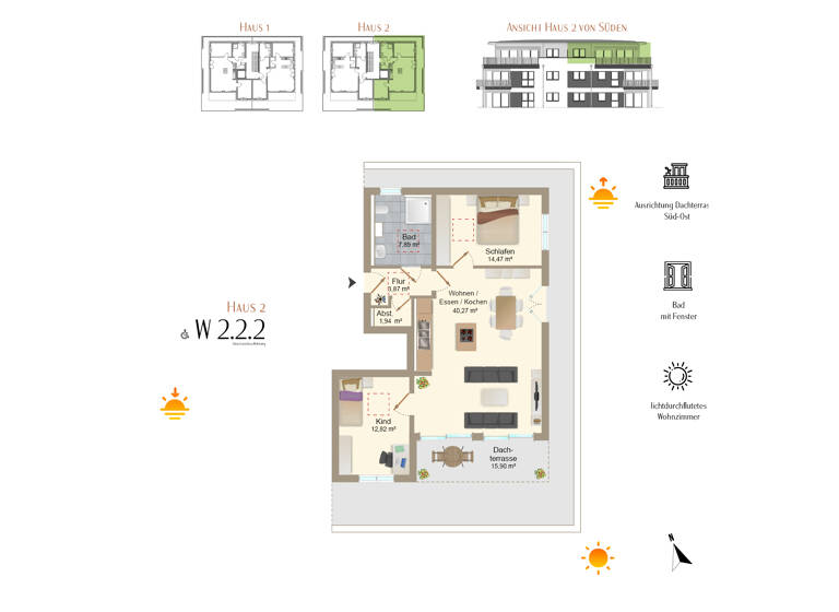 Wohnung zum Kauf provisionsfrei 629.900 € 3 Zimmer 97,2 m² 2. Geschoss Zellerberg Rieden 87668