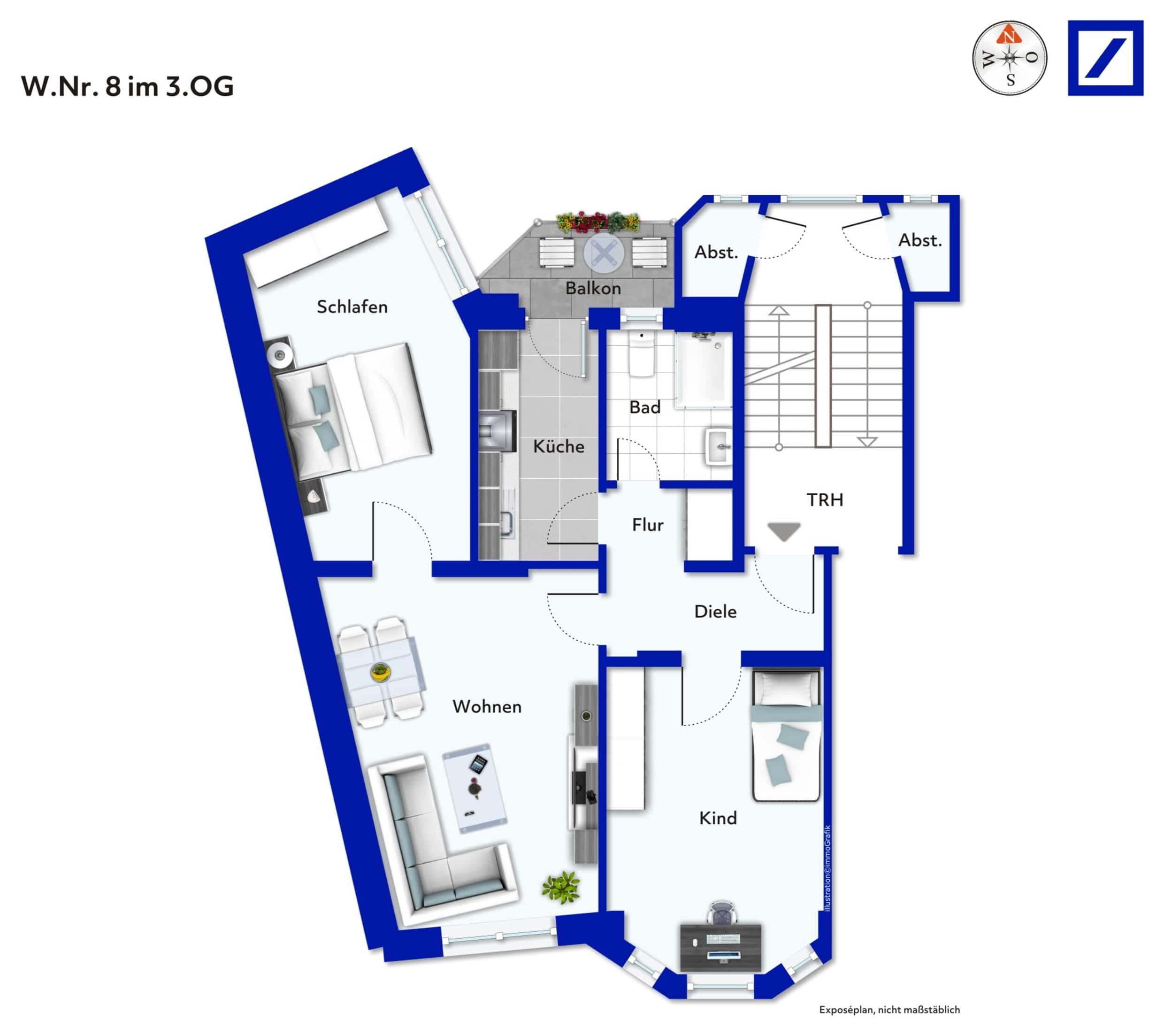 Wohnung zum Kauf 119.000 € 3 Zimmer 64 m²<br/>Wohnfläche 3.<br/>Geschoss Oberbarmen-Schwarzbach Wuppertal 42275