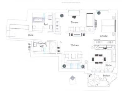 Wohnung zur Miete Tauschwohnung 980 € 3 Zimmer 88 m² Dachgeschoss, 4. Geschoss Zentrum - Ost Leipzig 04103
