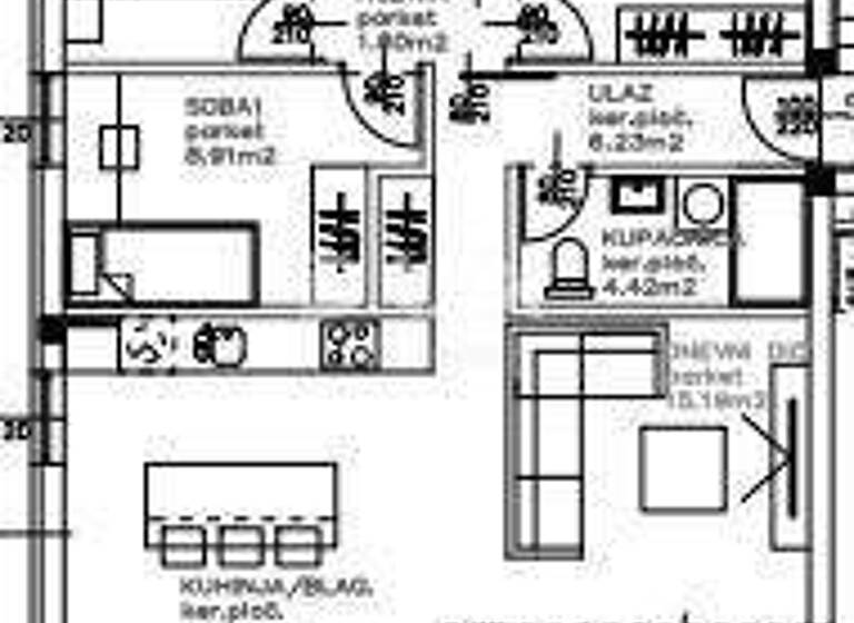Wohnung zum Kauf 291.712 € 4 Zimmer 91 m² 1. Geschoss Sukosan